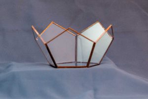 terariu geometric din sticla, semi-dodecaedru, greenarium